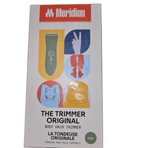 NEW MERIDIAN Body Hair Trimmer Sage Waterproof Grooming Tool Ceramic Blade